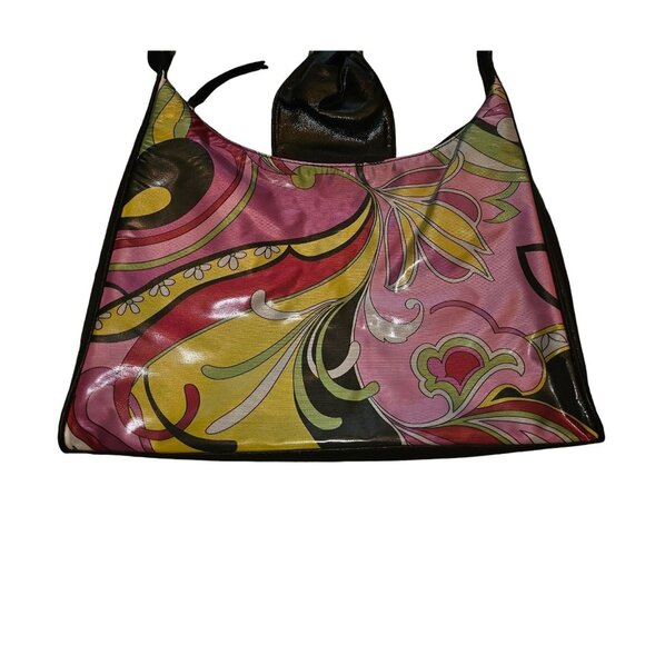 Millie Bags Multicolor Floral Print Handbag With Black Strap - Picture 13 of 16